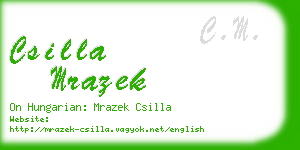 csilla mrazek business card